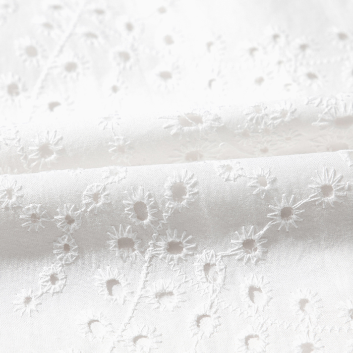 Ivory Whisper Eyelet Mini Dress