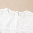  Ivory Whisper Eyelet Mini Dress
