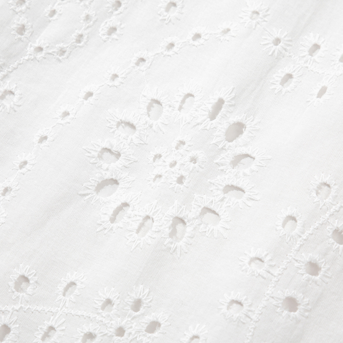 Ivory Whisper Eyelet Mini Dress