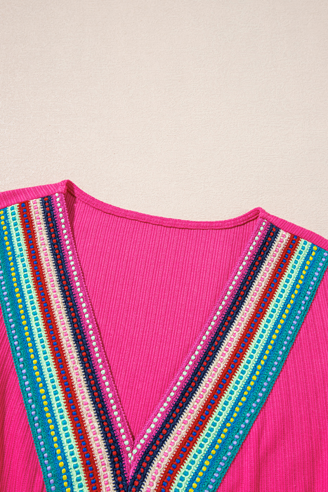 Fiesta Fringe Embroidered Mini Dress