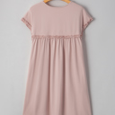  Oatmeal Ruffle Yoke Mini Dress