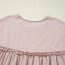  Oatmeal Ruffle Yoke Mini Dress