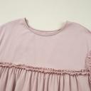  Oatmeal Ruffle Yoke Mini Dress