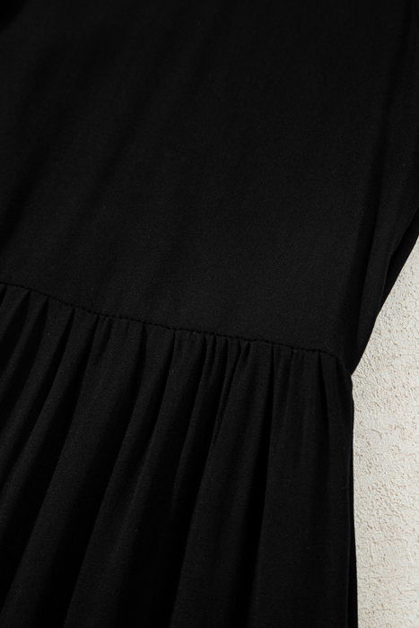 Midnight Grace Tiered Midi Dress