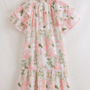  Blush Garden Whisper Ruffle Dress
