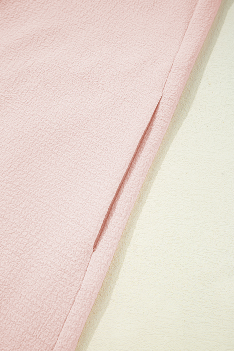 Blush Bow Back Ruffle Mini Dress