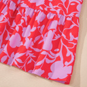  Coral Peony Ruffle Mini Dress