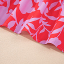  Coral Peony Ruffle Mini Dress