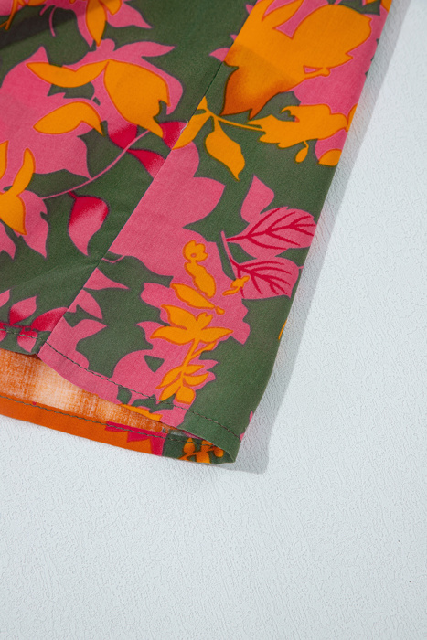 Sunset Bloom Smocked Maxi Dress