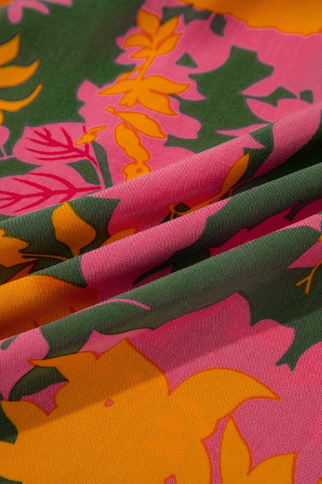 Sunset Bloom Smocked Maxi Dress