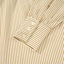  Toffee Stripe Ruffle Mini Dress