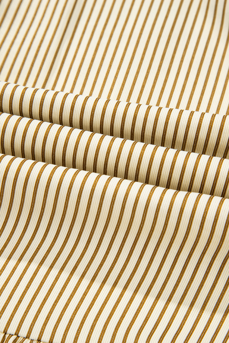 Toffee Stripe Ruffle Mini Dress
