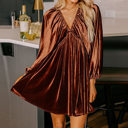  Velvet Ember Mini Dress