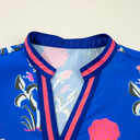  Sapphire Bloom Kaftan Mini Dress