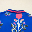  Sapphire Bloom Kaftan Mini Dress