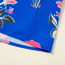  Sapphire Bloom Kaftan Mini Dress