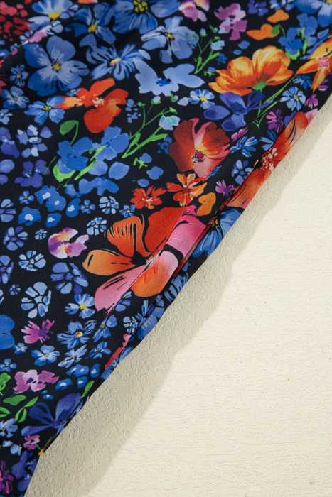 Midnight Wildflower Tiered Maxi Dress