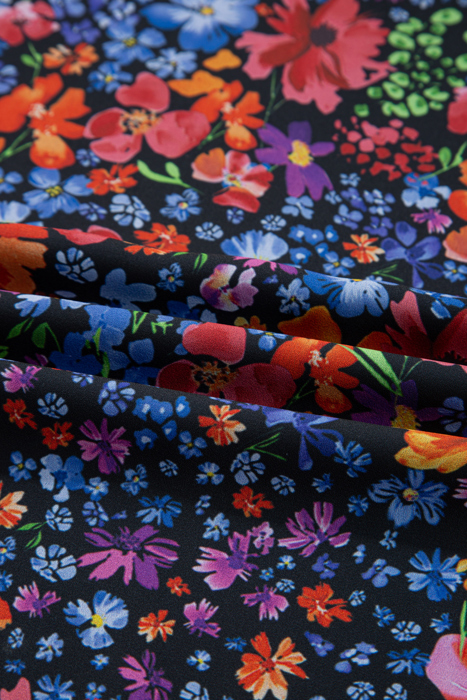 Midnight Wildflower Tiered Maxi Dress