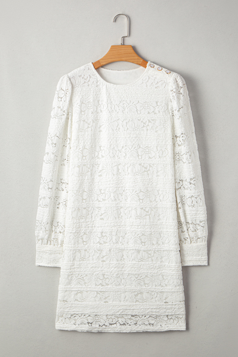 Ivory Lace Garden Mini Dress