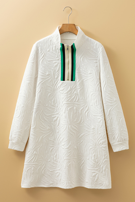 Quilted Palm Zip Dress
