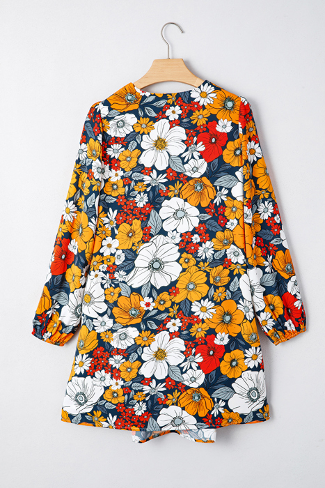 Bohemian Poppy Rainbow Mini Dress