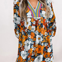  Bohemian Poppy Rainbow Mini Dress