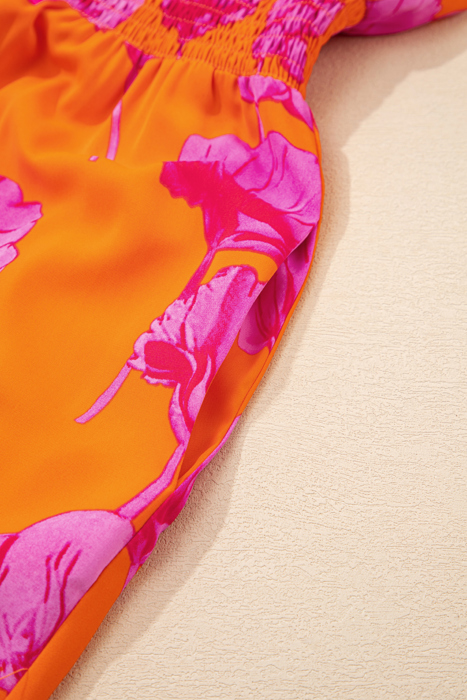 Neon Poppy Paradise Midi Dress