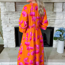 Neon Poppy Paradise Midi Dress