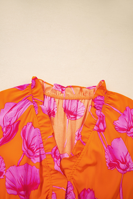 Neon Poppy Paradise Midi Dress