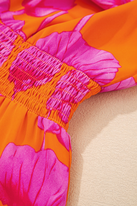 Neon Poppy Paradise Midi Dress
