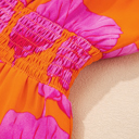 Neon Poppy Paradise Midi Dress