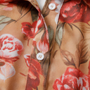  Autumn Bloom Tiered Shirt Dress