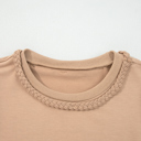  Braided Elegance Puff Sleeve Mini Dress