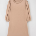  Braided Elegance Puff Sleeve Mini Dress