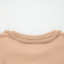  Braided Elegance Puff Sleeve Mini Dress