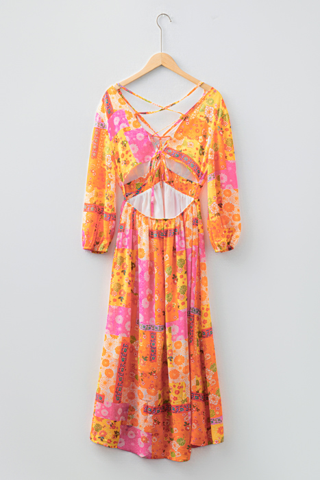 Sunset Patchwork Maxi Dress