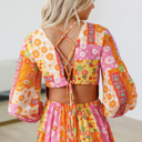  Sunset Patchwork Maxi Dress