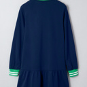  Navy Prep Ruffle Polo Mini Dress