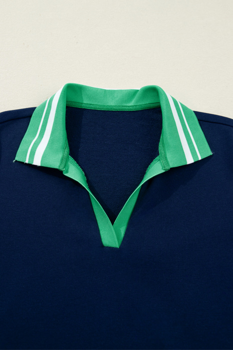 Navy Prep Ruffle Polo Mini Dress