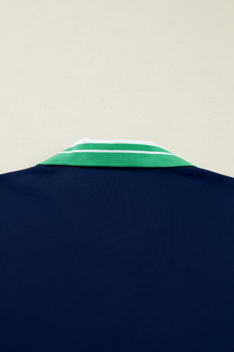 Navy Prep Ruffle Polo Mini Dress