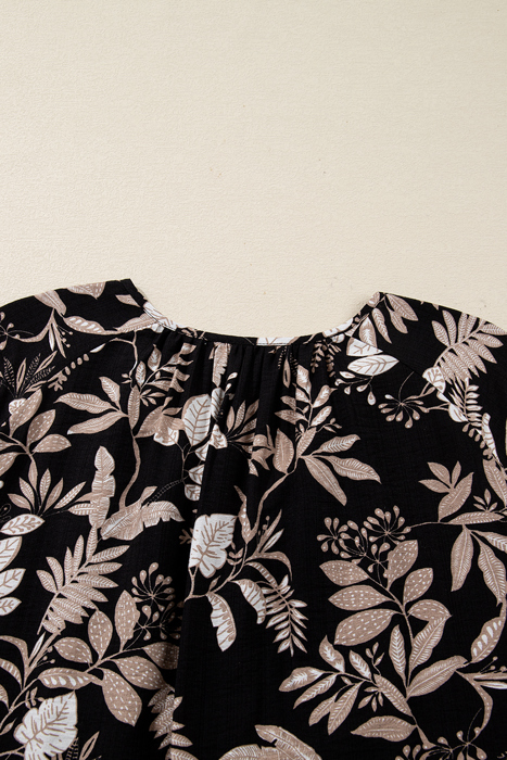Midnight Botanical Breeze Dress
