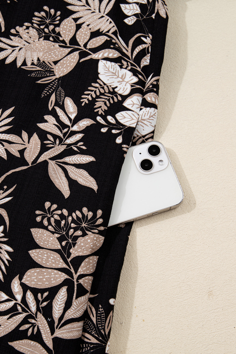 Midnight Botanical Breeze Dress