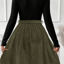  Olive Grace Knit Belted A-Line Dress