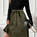  Olive Grace Knit Belted A-Line Dress