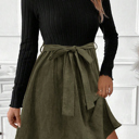  Olive Grace Knit Belted A-Line Dress