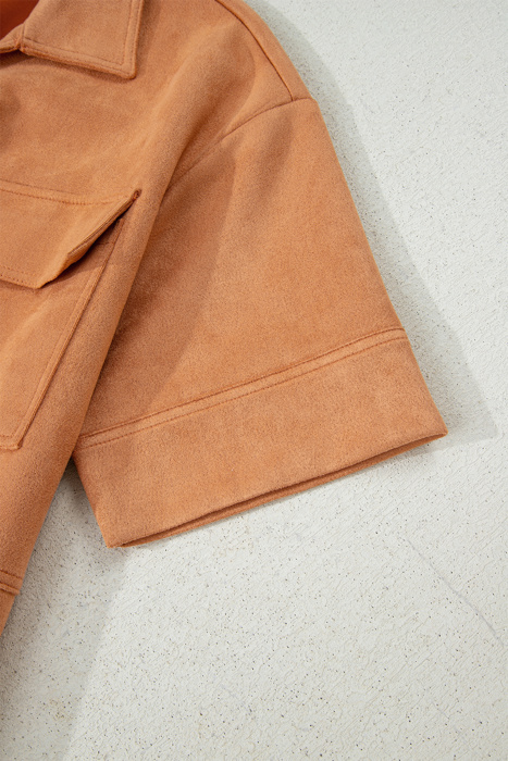 Saffron Suede Shift Dress