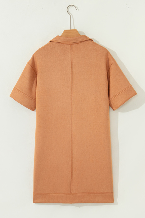 Saffron Suede Shift Dress