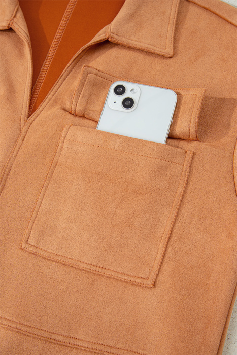 Saffron Suede Shift Dress