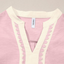  Blush Scallop Trim Mini Dress