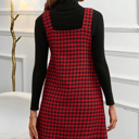  Midnight Houndstooth Holiday Jumper Dress